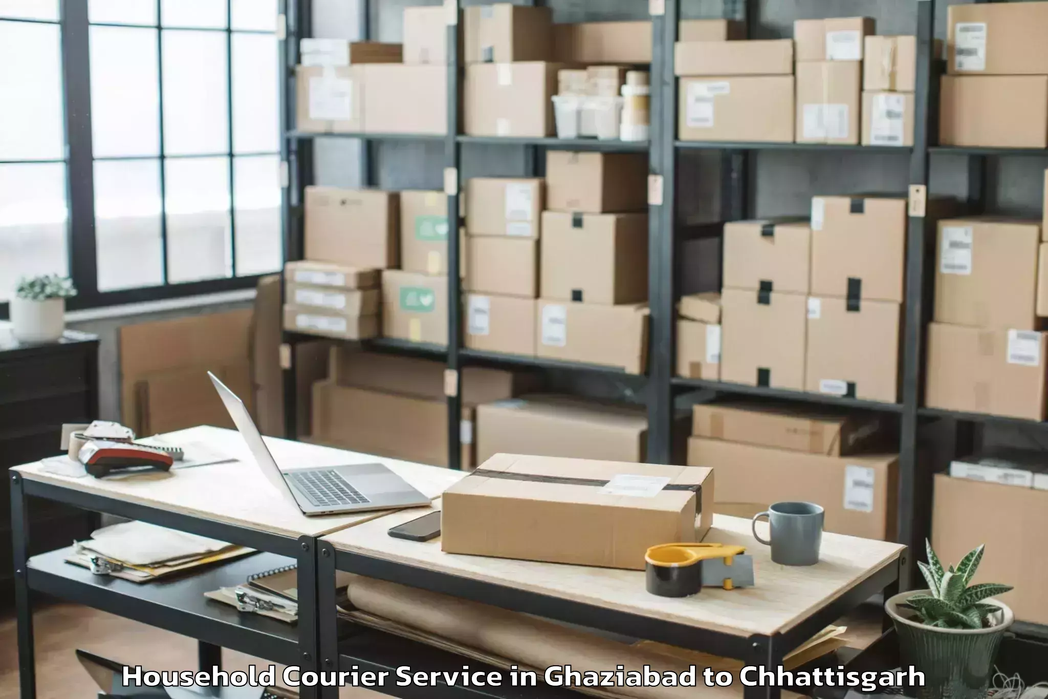 Efficient Ghaziabad to Rajnandgaon Household Courier